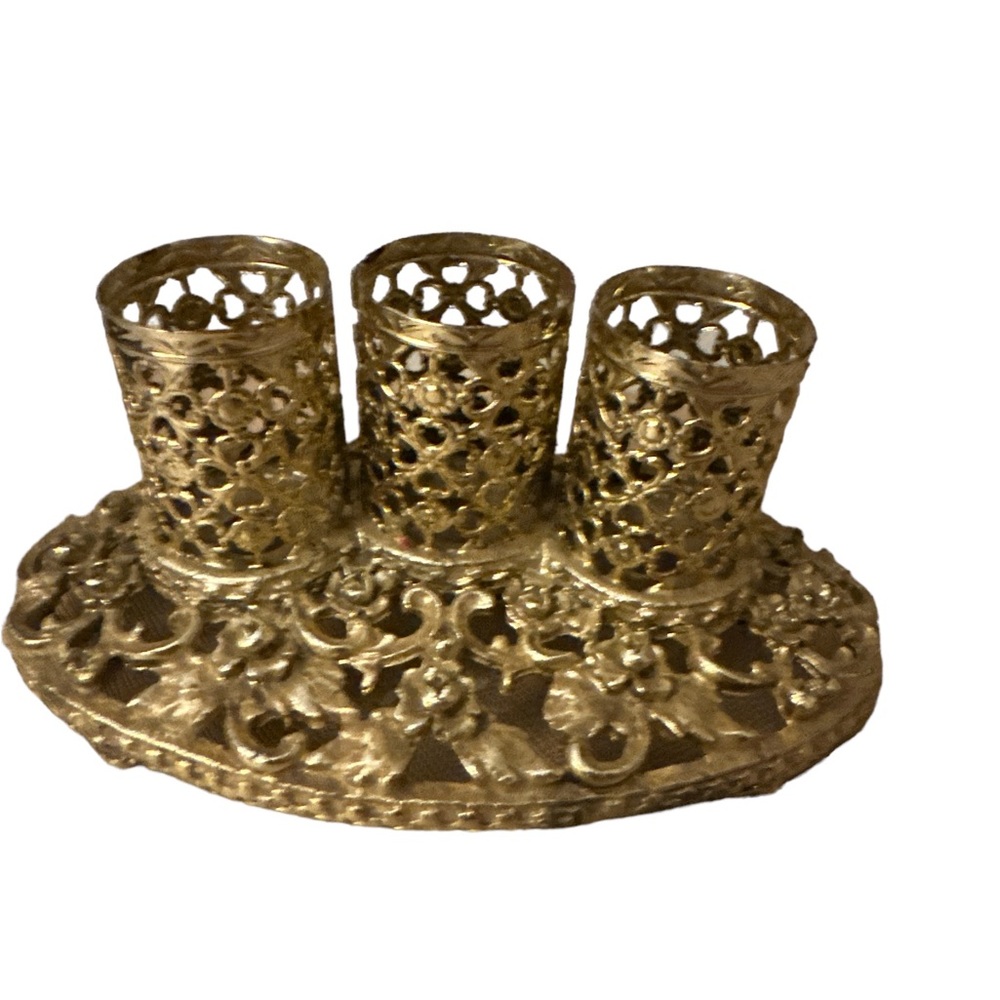Lipstick holder in brass holder from Macy’s ( sticker on still )